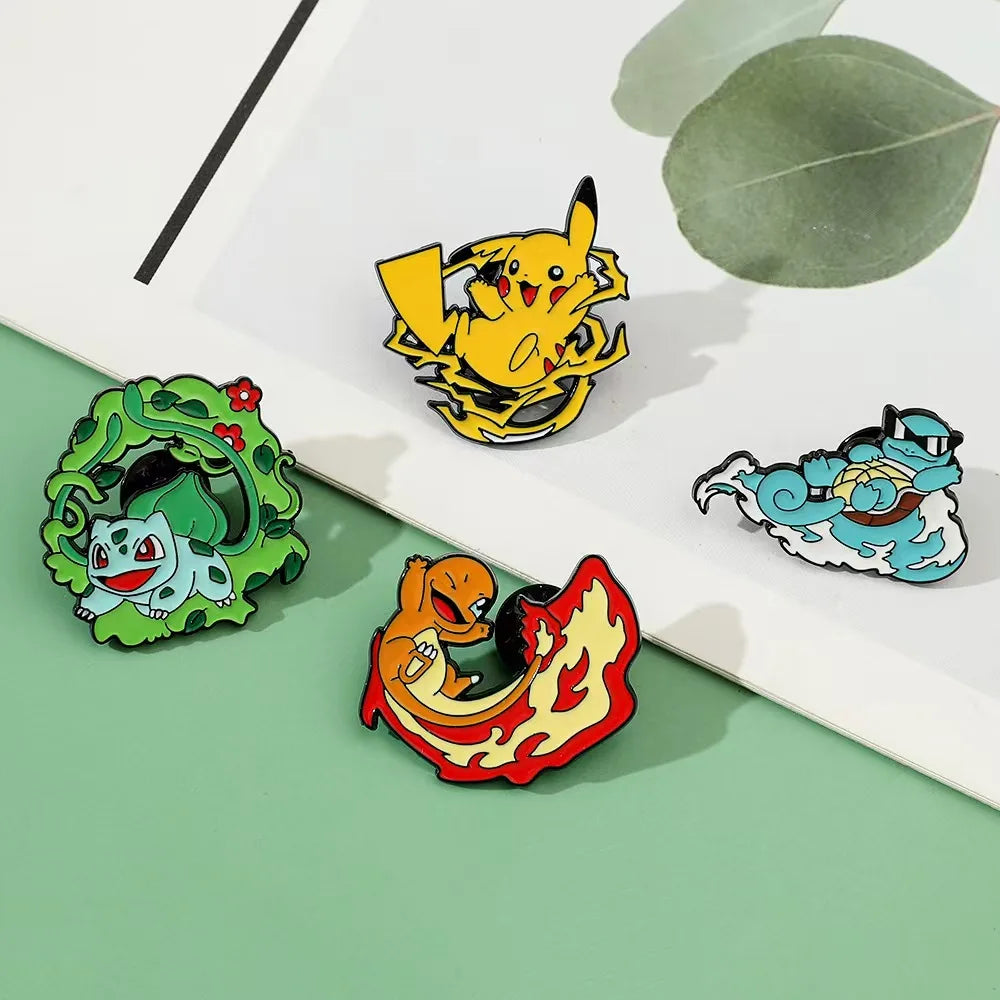 4 Pcs Anime Pokemon Pin
