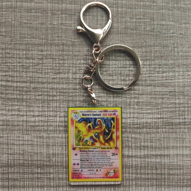 Pokemon Anime Llavero Estilo Carta Coleccionable
