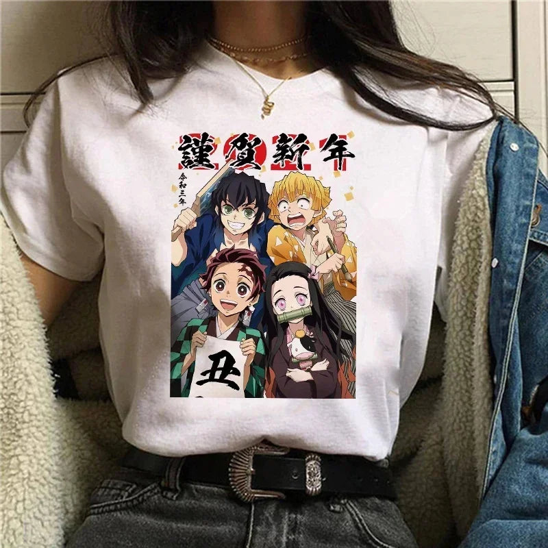 Demon Slayer Anime Camiseta Mujer