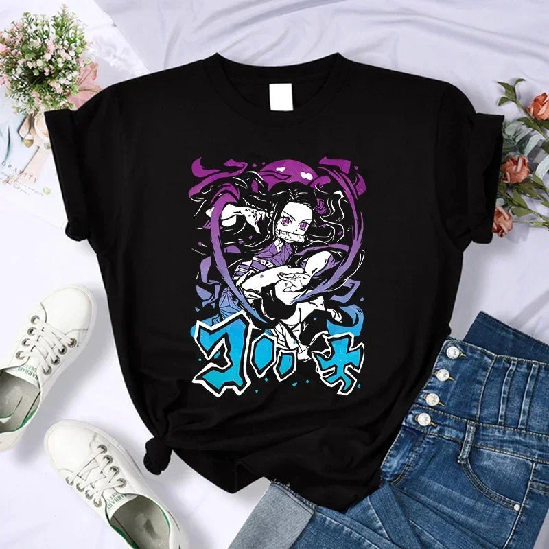 Demon Slayer Anime Camiseta Mujer