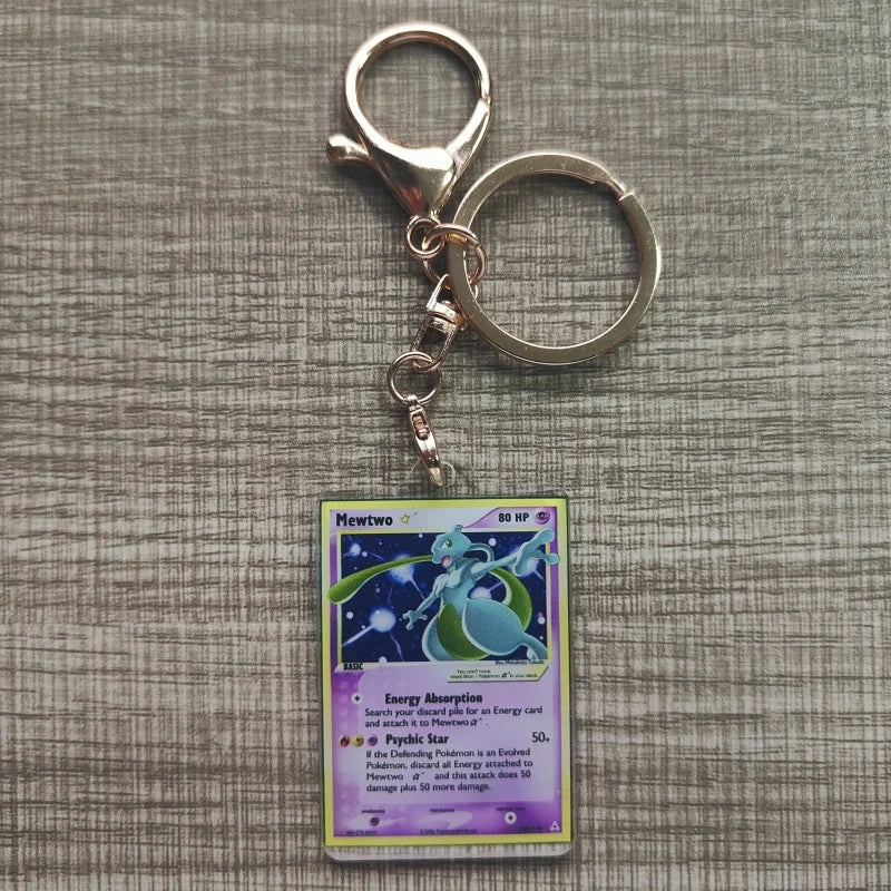 Pokemon Anime Llavero Estilo Carta Coleccionable