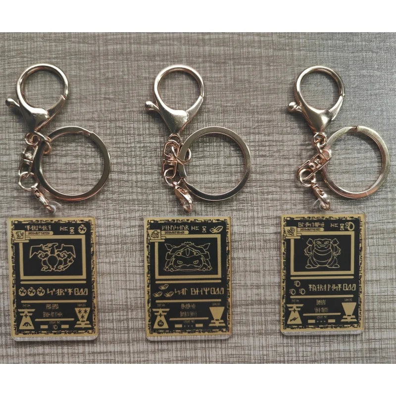 Pokemon Anime Llavero Estilo Carta Coleccionable